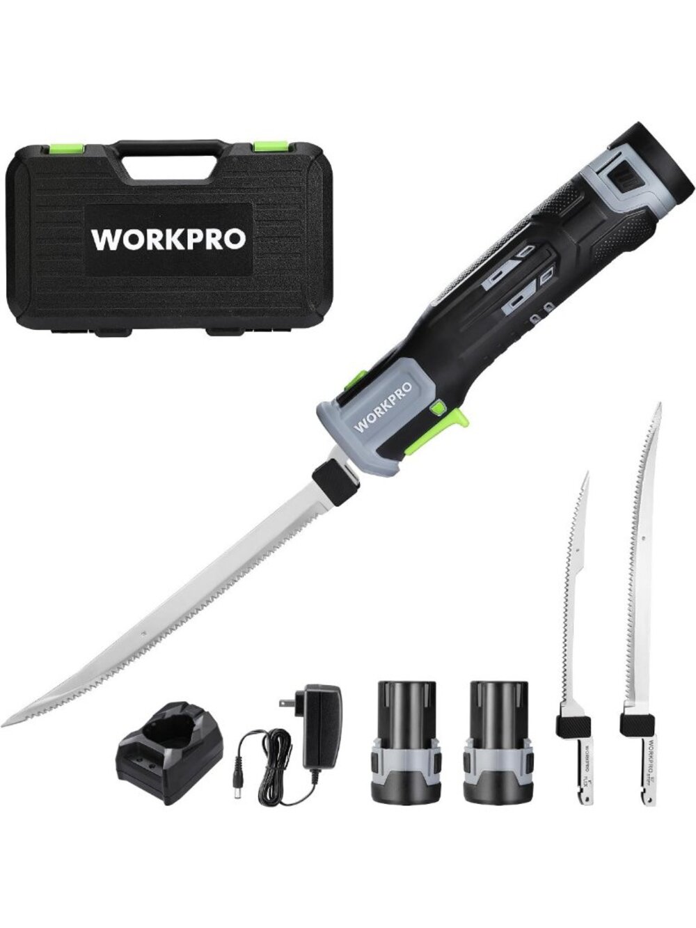 12V Cordless Electric Fillet Knife with 8" & 10" Sharp Blades for Fishing